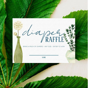 French Market - Flowers - Diaper Raffle Insert Platzkarte
