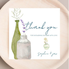 French Market - Flowers - Shower Thank You Card Dankeskarte