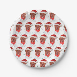 French Mastiff Dog Breed Christmas Pappteller