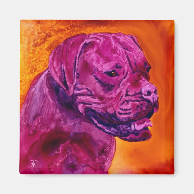French Mastiff Magnet - "Bordeaux" (Vorne)