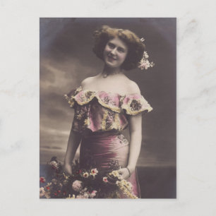 French Music Hall Belle Epoque Carte postale femme