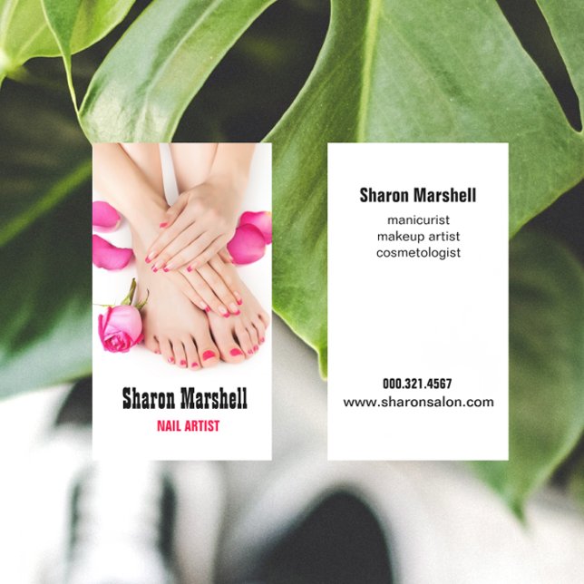 French Nails Manicurist Beauty Salon Wellness-Cent Visitenkarte (Von Creator hochgeladen)