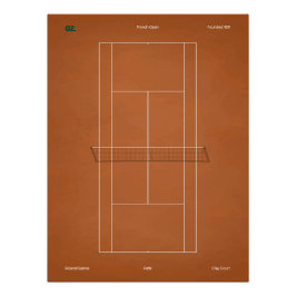 French Open Sand-Tennisplatz Poster