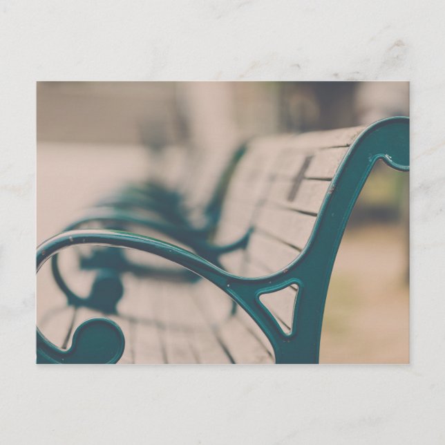 French Park Bench Postkarte (Vorderseite)