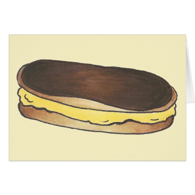 French Pastry Chocolate Custard Eclair Baking Food (Vorderseite (Horizontal))