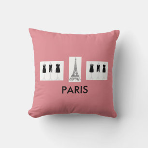 French Pink Paris Coussin à thème
