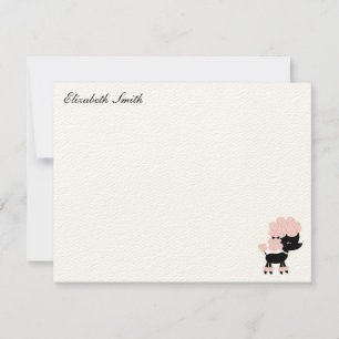 French Poodle Custom Flat Vielen Dank Anmerkungen Einladung