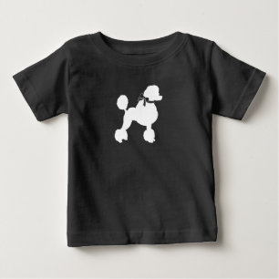 French Poodle Dog Baby Shower Puppy Grau T-shirt