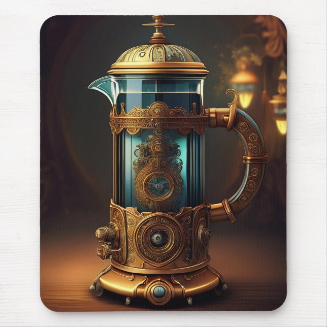 French Press im Steampunk-Stil Mousepad (Vorne)