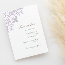 French Regency Lila Lilie Pattern Wedding Save The Date