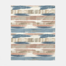 French Retro Brush Stripe Fleece Blanket