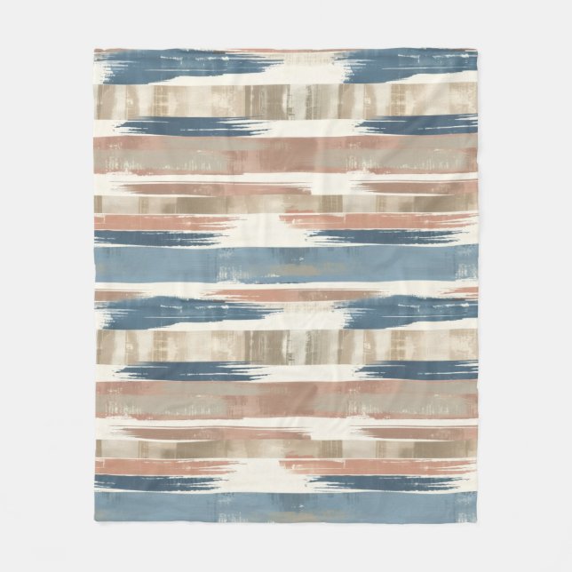 French Retro Brush Stripe Fleece Blanket (Vorderseite)