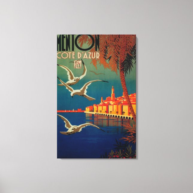 French Riviera Travel Poster # 1 Leinwanddruck (Vorderseite)