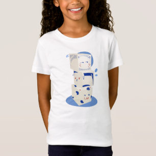 French Scrawl Katze und Hund T-Shirt