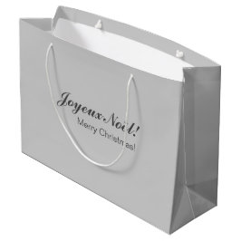 French Silver Color Christmas-Geschenktasche Große Geschenktüte