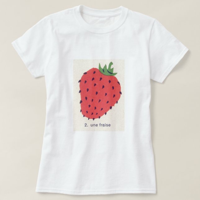 French Strawberry T-Shirt (Design vorne)