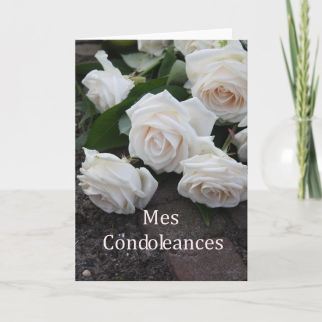 French Sympathy Card Mes Condoleances Karte (Vorderseite)