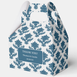 French Tapestry Blue and White THANK YOU Geschenkschachtel