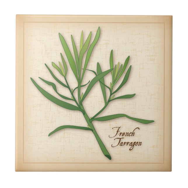 French Tarragon Herb Fliese (Vorderseite)