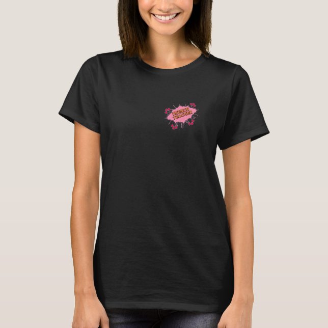 French Teacher Love & Hearts T-Shirt (Vorderseite)