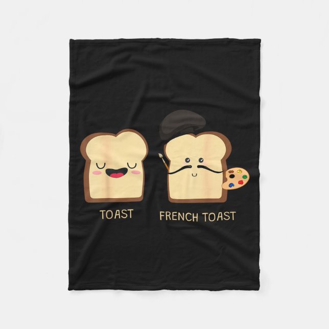 French Toast Funny Pun Novelty  Fleecedecke (Vorderseite)