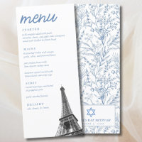 French Toile Bat Mitzvah Eiffel Tower Elegantes Me