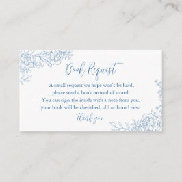 FRENCH TOILE Blue Baby Book Request Insert