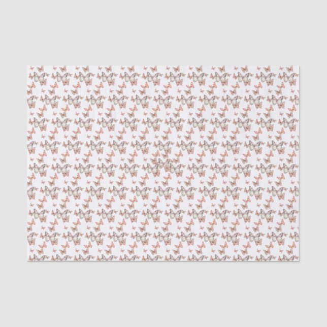 French Toile Butterfys Seidenpapier (Vorderseite)