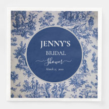 French Toile de Jouy Blue und White Brautparty