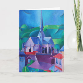 French Town with Church Painting Karte