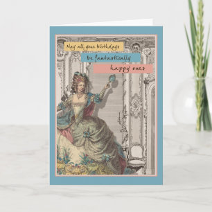 French Vintage Fashion Fantastc Birthday Karte