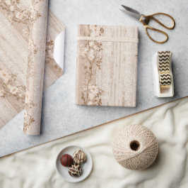 French Vintage Lace Floral Wrapping Paper Geschenkpapier