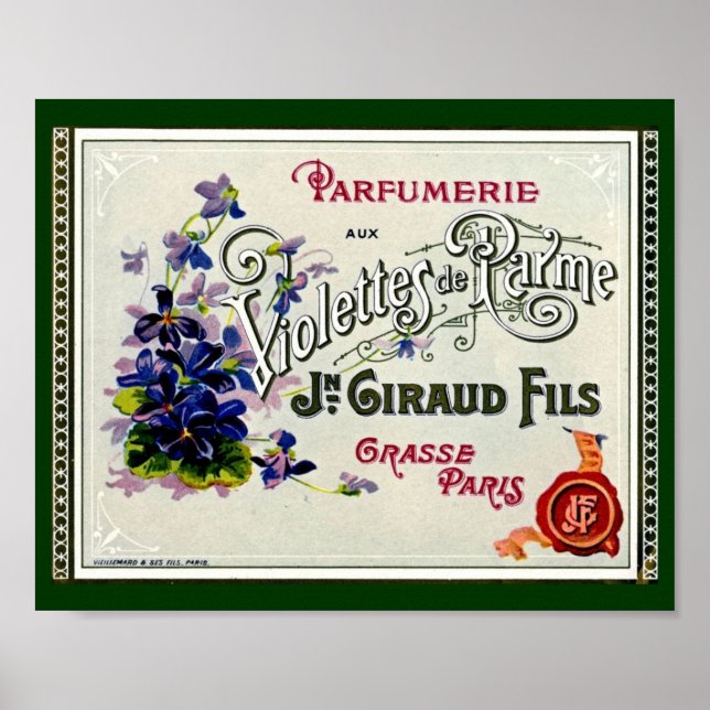 French Violette Perfume Label Poster (Vorne)