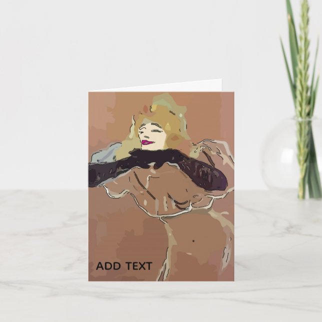 French Woamn Karte (Vorderseite)