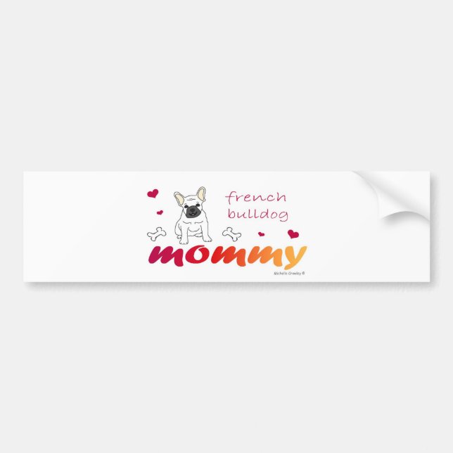 FrenchBulldogWtMommy Autoaufkleber (Vorne)