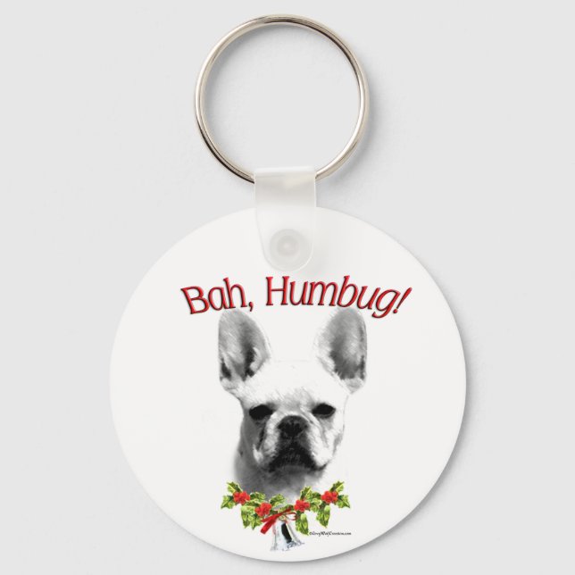 Frenchie Bah Humbug Schlüsselanhänger (Vorderseite)