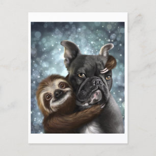Frenchie bekommt eine Schlampe! Postkarte