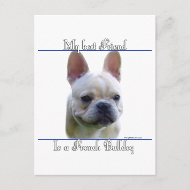Frenchie Best Friend 2 Postkarte (Vorderseite)