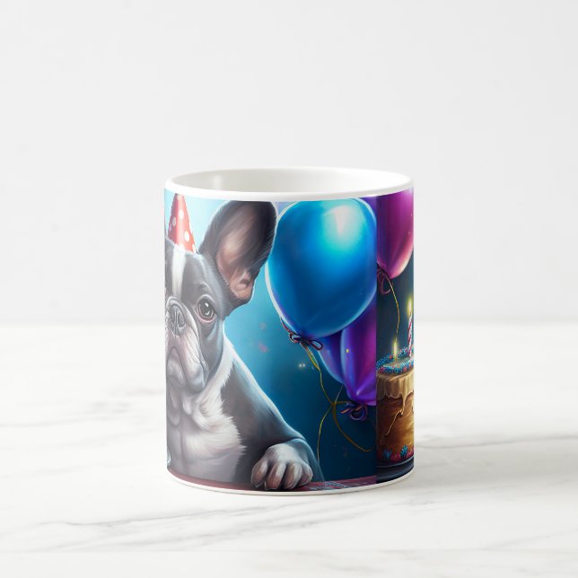 Frenchie Birthday Bash: Ein Niedlicher französisch Kaffeetasse (Mittel)