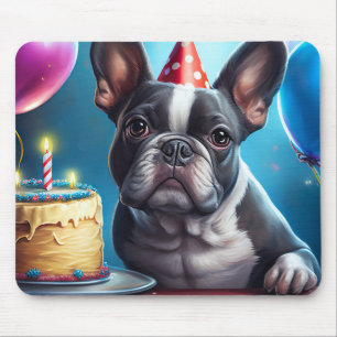 Frenchie Birthday Bash: Ein Niedlicher französisch Mousepad