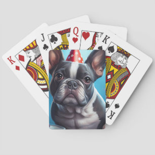 Frenchie Birthday Bash: Ein Niedlicher französisch Spielkarten