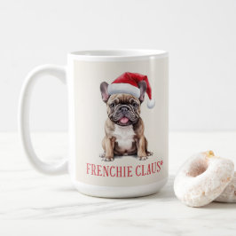 Frenchie Claus Dog Pun Weihnachtskaffee Tasse