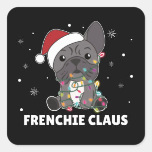 FRENCHIE CLAUS Square Quadratischer Aufkleber