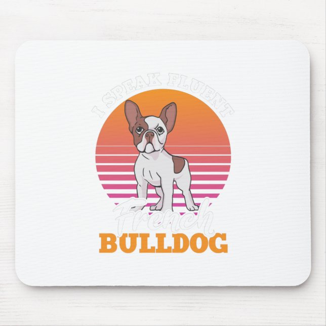 Frenchie Clos Geschenk ich spreche fließend Franzö Mousepad (Vorne)