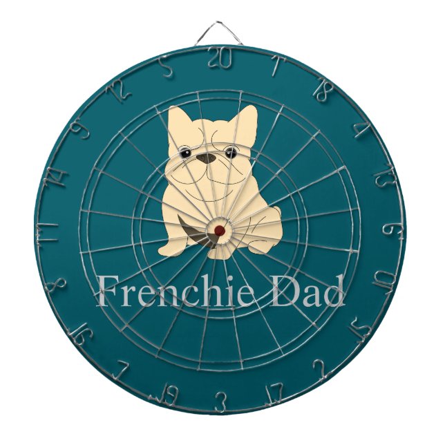 Frenchie Dad, cream French bulldog. Dartscheibe (vorne)