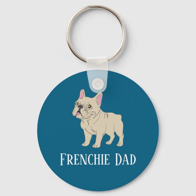 Frenchie Dad Schlüsselanhänger (Vorderseite)