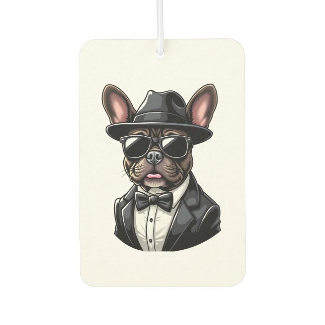 Frenchie der Gangster Autolufterfrischer (Vorderseite)