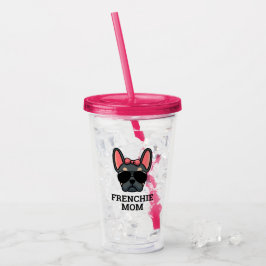 Frenchie Dog Mama Blue und Tan French Bulldog Acryltrinkbecher