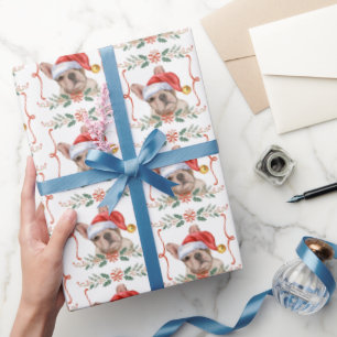 Frenchie Dog Weihnachtswrapping Paper Geschenkpapier