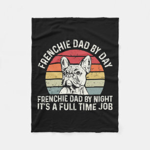 Frenchie Dog Zitat für Ihren französischen Vater Fleecedecke